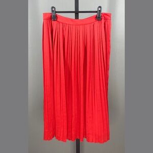 NEW Banana Republic Skirt Womens 4 red crepe midi preppy classic colorful